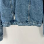 Moon River Light Blue Denim Ripped Distressed Puff Shoulder Jean Jacket Size S Photo 12