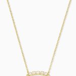 Kendra Scott Elisa Open Frame Crystal Pendant Necklace in Gold Photo 0