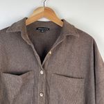 Kendall + Kylie Shirt Brown Corduroy Long Sleeve Oversized Button-Up Pockets - S Photo 2