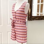 The Vanity Room  Ribbed Striped Front Button Romper Size M Photo 7
