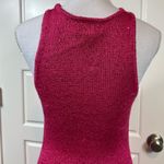 House of Harlow  1960 High Neck Classic Pink Knit Sequin Midi Dress Size Medium Photo 4