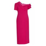 Emelia George Maternity Fuschia Off Shoulder Midi Dress SZ XL Has pockets! Pink Photo 1