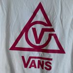 Vans Womens  66 Supply Triangle Pink/White Crop Top Longsleeve Shirt Photo 7