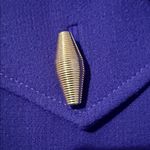 Rare vintage David Hayes Blue purple wool
Coat with red lining Size XL Photo 8