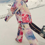 Free People  Movement On The Ascend Ombre Tie Dye Snow Ski Pants Primaloft Pink Photo 0