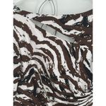 Kay Unger Zebra Print Sheath Dress Womens Size 10 Ruched Cut Out Chest Lined Photo 2