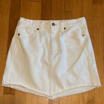Madewell  Rigid Denim A Line Skirt White size 26 Photo 0