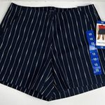 Nautica Navy Blue Striped Nautical Mid Rise 5” Inseam Twill Shorts Photo 0