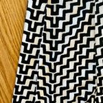 Coco Bianco Black White Chevron Pleated Midi Skirt Womens Small Photo 3