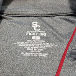USC Authentic Apparel USC Trojans Shirt Size Small Fight On! Long Sleeve 1/4 Zip Mock Neck Unisex Photo 4