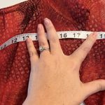 Pretty Little Thing  Orange Croc Mesh Bardot Ruched Jumpsuit Size 8 EUC Photo 8