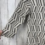 Ali Miles Top Women Small Tunic Black White Stripe 3/4 Sleeve Shirt Gauze Pocket Photo 5