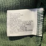 Y2K Green Long Sleeve Waffle Knit Shirt Tunic Large Graphic Size M Photo 5