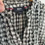 Maeve Anthropologie Black White Check Top Gingham Farm Cowgirl Fall Picnic Photo 3
