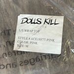 Dolls Kill Hot Pink Wrap Crop Top Size Medium Photo 3