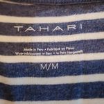 Tahari  Striped‎ Tank Top Casual Sleeveless V Neck Tee Shirt M Photo 2
