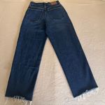 Madewell Women's Jeans Blue Baggy Straight Denim Medium Wass Frayed Hem Sz 24 Photo 7