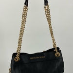 Michael Kors Jetset Black Leather Gold Chain Small shoulder Bag Photo 0