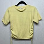 ZARA  Cropped Yellow Coquette Baddie Chic Feminine Minimalist Womens Top Small Photo 1