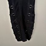 Bebe  | Y2K Bandaid Bandage Bodycon Black Dress Sleeveless Tank | Size XS Photo 4