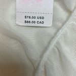 Anthropologie NWT mock neck mesh White Sleeveless Tank Top asymmetrical trim Med Photo 3