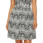 American Rag  Black and White Geometric Mini Dress Photo 0