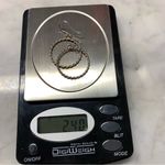 925 Sterling Silver Twisted Rope Circle Dangling Earrings Photo 4