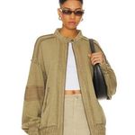 Free People  Lou Moto Zip Jacket in Olive Stone XS Photo 0