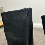 Black combat long zip up moto boots Size 9 Photo 3