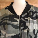 Marrakech Bomber Jacket Satin Camo Gray L Full Zip Size L Photo 3