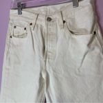 Levi's  Ribcage Straight White Jeans Button Frayed Size 25 Photo 10
