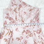 Antonio Melani Pink Floral One Shoulder Jumpsuit Linen Blend Belted Size 12 New Photo 10