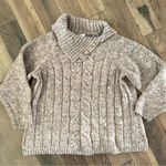 Dress Barn Womans Tan Rainbow Knit Turtleneck Sweater Size 14/16 Photo 0