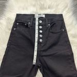 Reformation High & Skinny With Button Fly Jeans in Black Photo 6