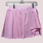 NWT Baby Pink Pleated Mini Skirt With Solid Ruffle Tennis Skirt Photo 5