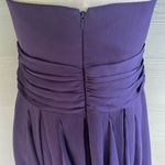 David's Bridal David’s Bridal Strapless Chiffon Dress with Layered Skirt Photo 6