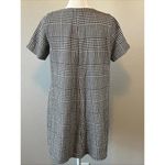 ZARA  TRF Collection Plaid VNeck Shift Dress Black/White Size Small Photo 2
