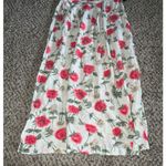 Jaclyn Smith NWT Vintage‎  women's Cream with pink flowers maxi skirt size medium Photo 2