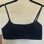SKIMS ‎ Cotton Jersey Scoop Bralette NWT soot black size L Photo 0