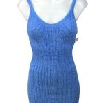 NEW Freshman 1996 Blue Knit Fuzzy Cardigan Sweater Mini Tank Dress Set Size XS Photo 3