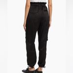 Ganni NWT  2 Washed Satin Cargo Pants in Black Photo 1