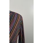 Maeve Anthropologie Lisa Top Colorful Striped Wrap Tie Waist V Neck Rainbow 0 Photo 4