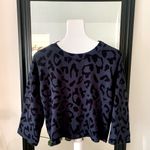 Velvet By Graham & Spencer Bengal Fleece Cropped Sweatshirt In Shadow Size XS Photo 2