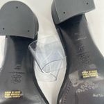 Sesto Meucci Heels Size 37 (US 6-6.5) Leather Fabric Black Clear Heeled Sandals Photo 10