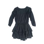 Aerie  Rock 'N' Ruffle Mini Dress Black Long Sleeve Boho Smocked Lace Size XL Photo 2