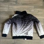 Raiders Black and Gray Puffer Jacket with Gradient Design Photo 5