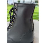 Justin Women's  Black Leather Lace Up Boots with Brown Soles Size 6 Photo 3