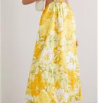 Faithfull the Brand El Rio 100% Linen Yellow Floral Cutout A Line Maxi Dress 6 Photo 3