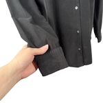 James Perse Corduroy Tunic Shirt Top Womens 2 WKUP3642 Black Long Sleeve Career Photo 4