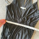 BCBGeneration BCBG Black Draped Plunge Midi Cocktail Dress XS Photo 9